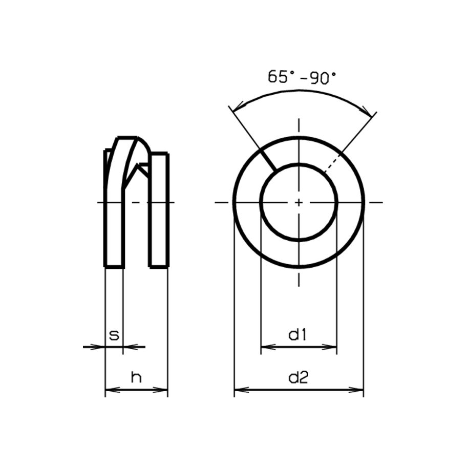 Federringe doppelt Federstahl M14/14,2