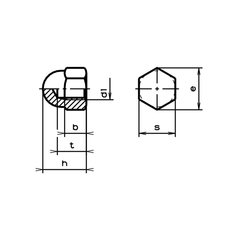 bestaPAC Hutmutter verzinkt M4