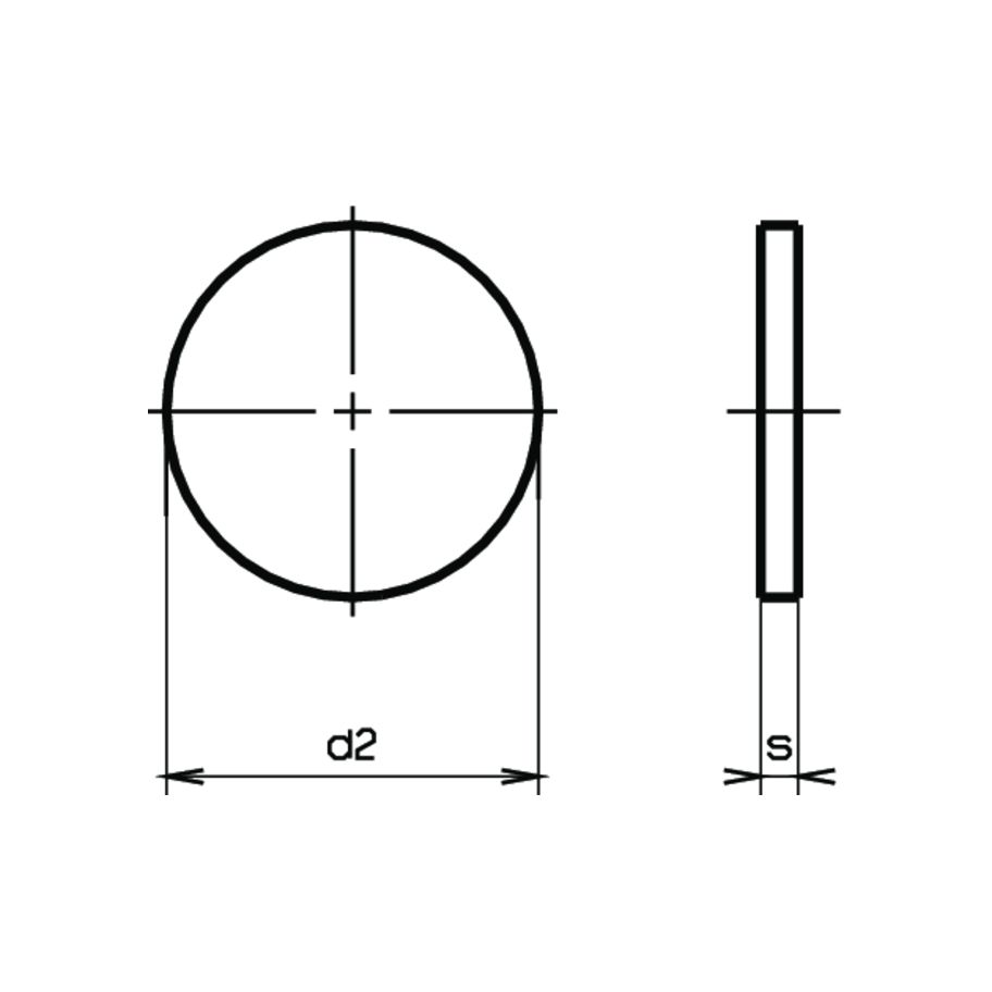 Scheiben ohne Loch Toleranz DIN 522A-Stahl 35x2