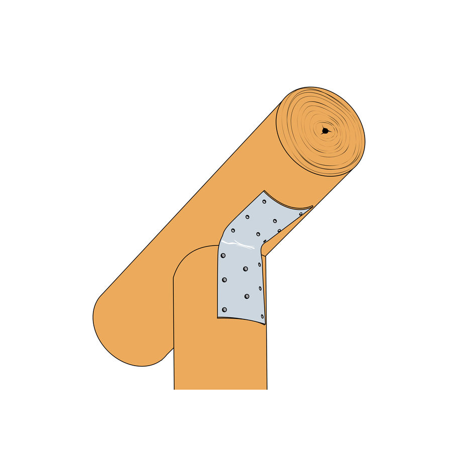 SST Rundholzverbinder Stahl feuerverzinkt 80×80×57×1,5