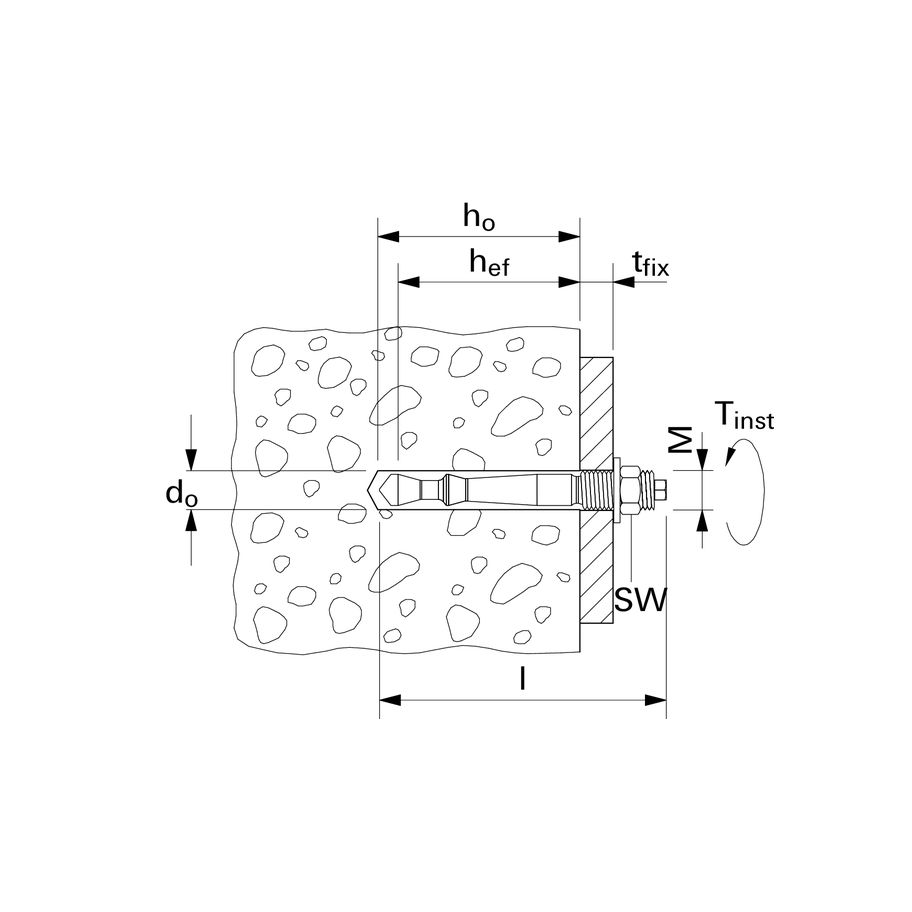 fischer Highbond-Anker rostfrei A4 FHB II-A S M16x95/165