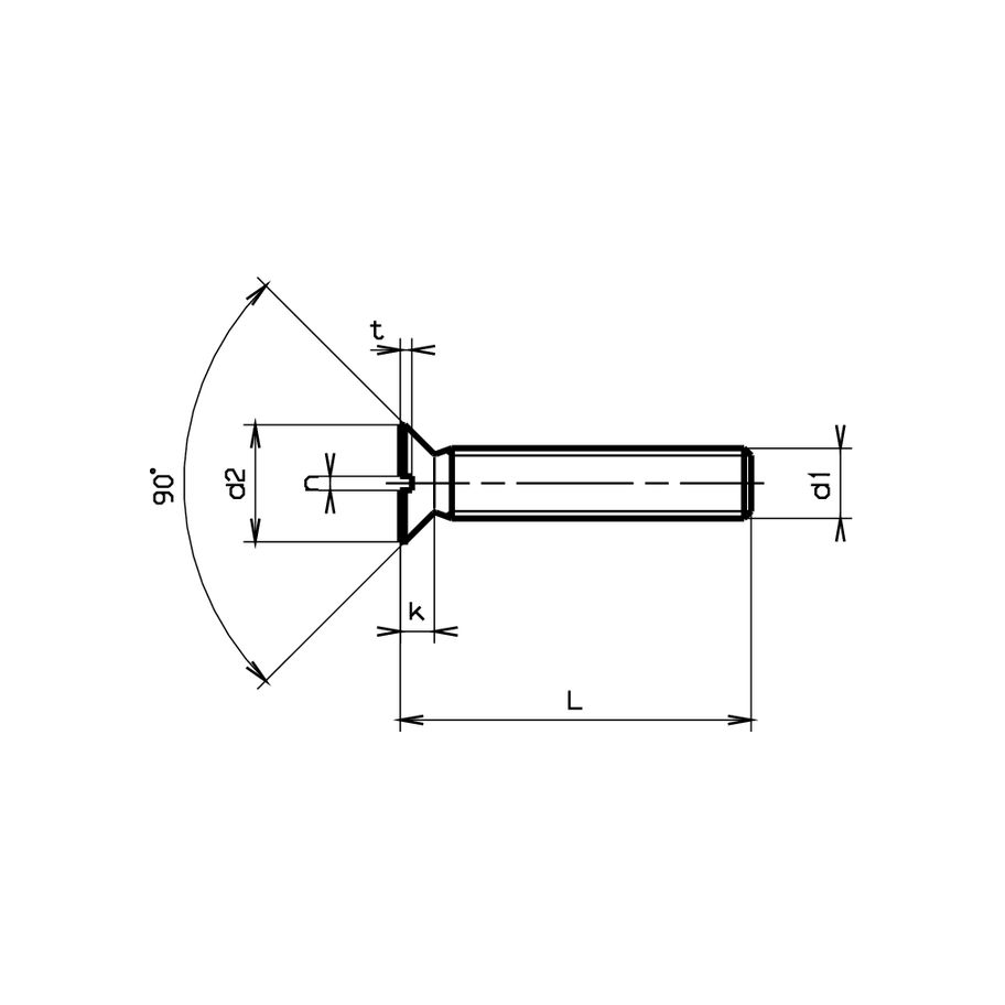 Senkschrauben Schlitz VSM 13328-rostfrei A2 M5x8