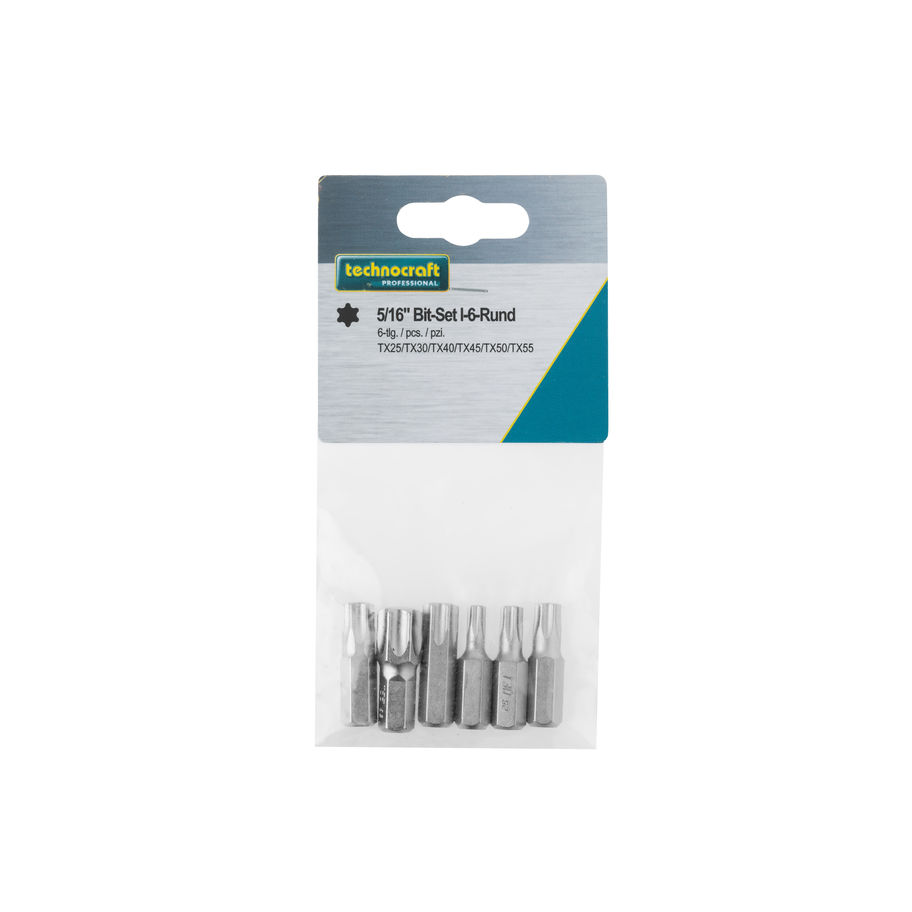 technocraft Bit-Set TX 5/16", 6-tlg