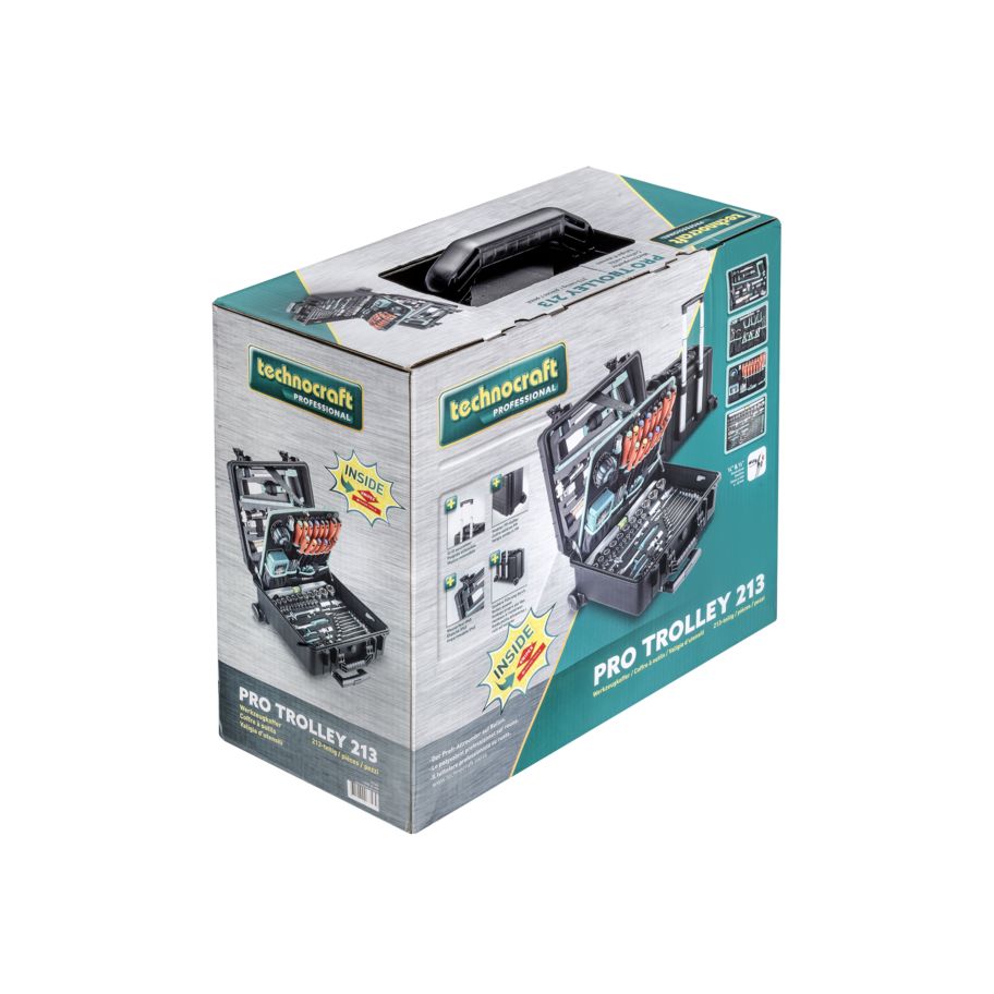 technocraft PP-Werkzeugkoffer PRO TROLLEY IP65 Premium 213-tlg