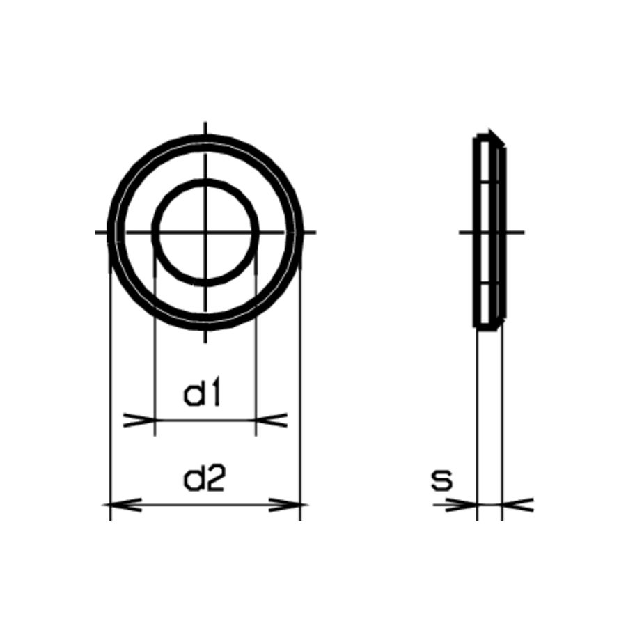 Scheiben mit Fase DIN 125B-Stahl 8,4/16/1,6