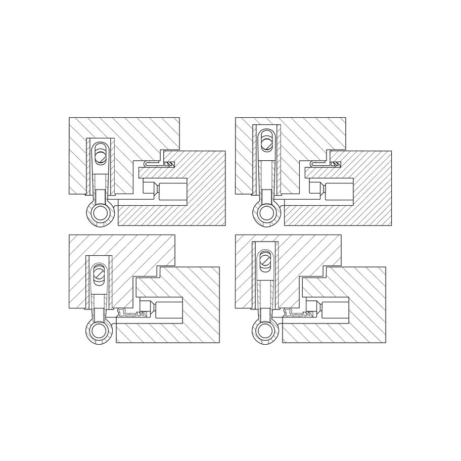 Sassba Einfräsband Easy 3D-025 Inox-Optik Rahmenteil 50mm