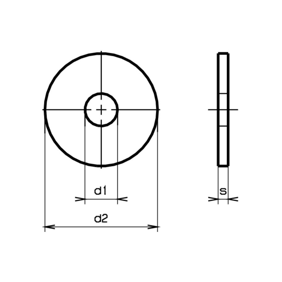 Scheiben rund für Bauschrauben Stahl znb 13/45/4