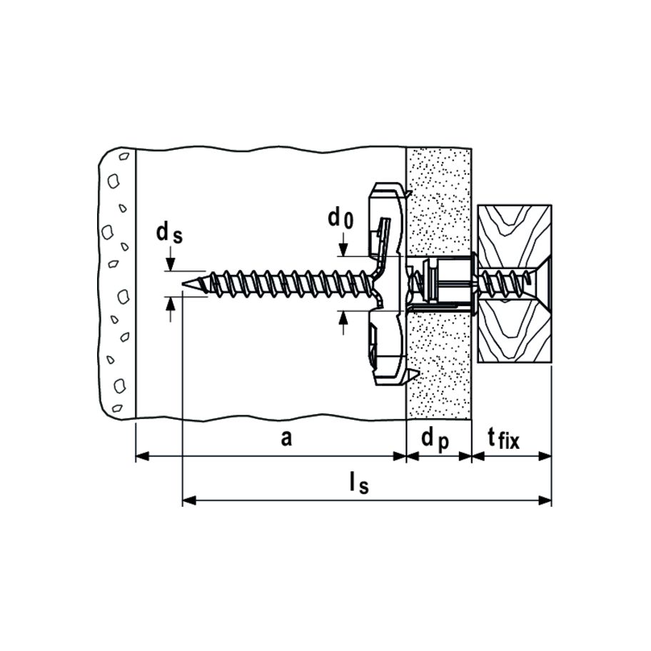 fischer Nylon-Kippdübel Stahl verzinkt DUOTEC 10