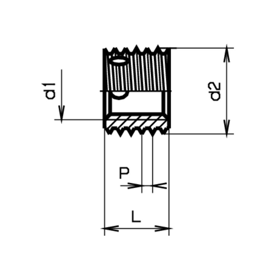 RAMPA Gewindebuchsen Typ BAV Stahl verzinkt gelb M4x6
