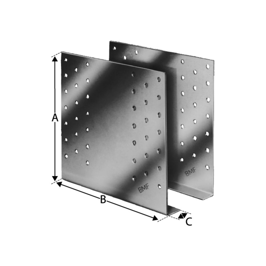 SST Gerberverbinder Typ W Stahl feuerverzinkt 90x140x2