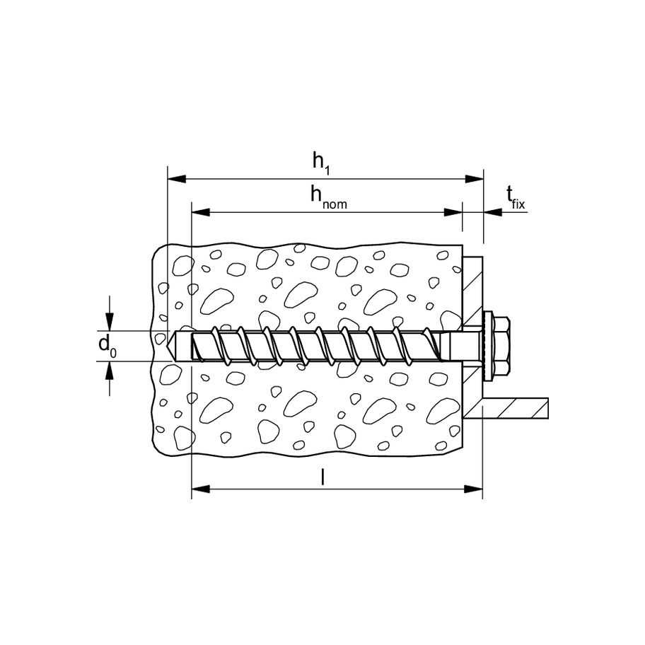 fischer ULTRACUT Betonschrauben St FBS II 8x190 140/125 US TX