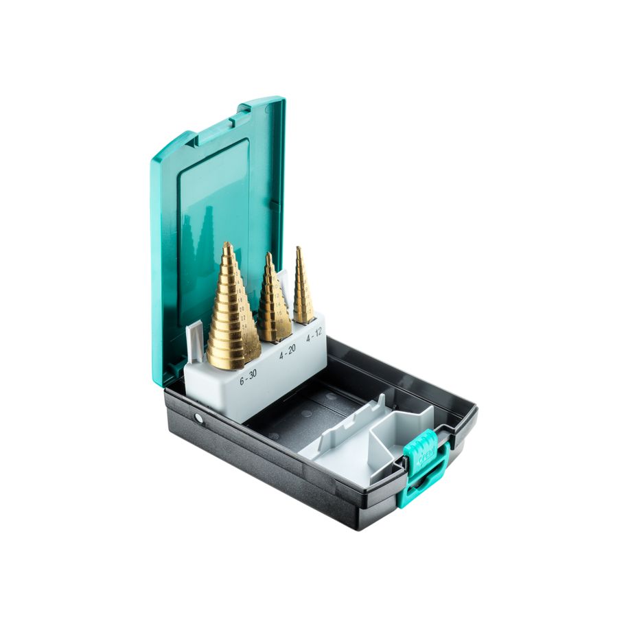 TCP HSS Stufenbohrer-Satz, 3-tlg.