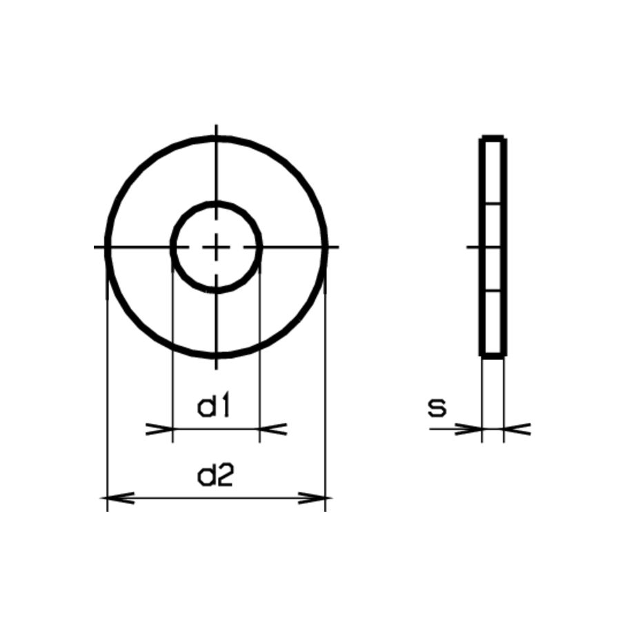 Scheiben stark Stahl 140 HV flZn 19/50/4