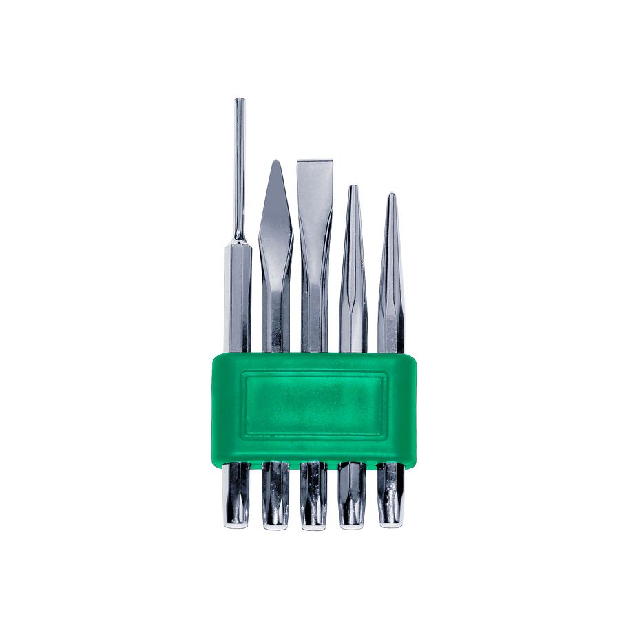 TCP Wkzg-Satz, verchromt, 5-tlg.