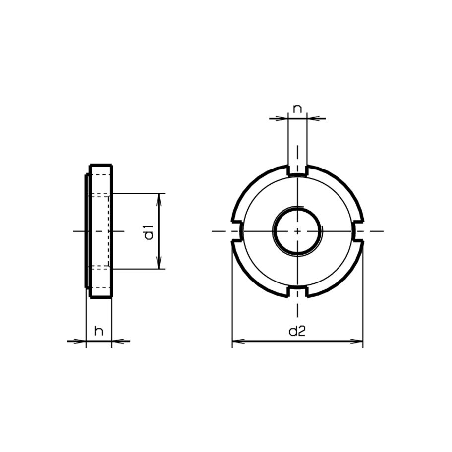 Nutmuttern ungehärtet und ungeschliffen DIN 1804W-5 MF58x1,5