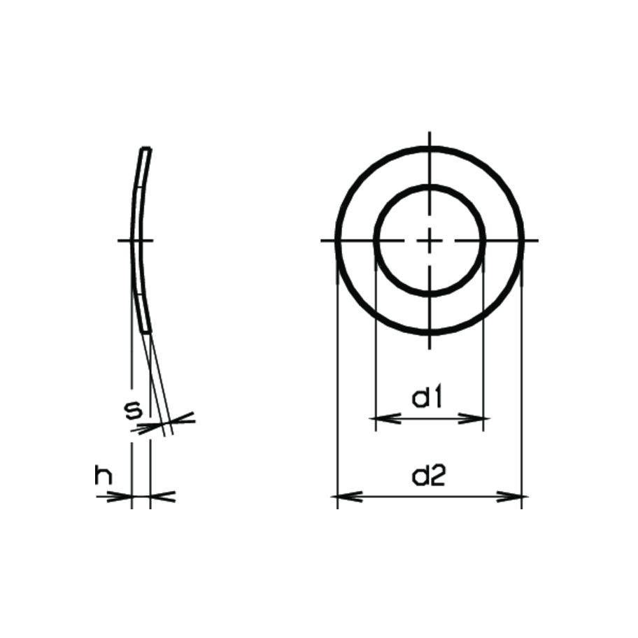 Federscheiben gewölbt DIN 137A-rostfrei A2 A 2,3