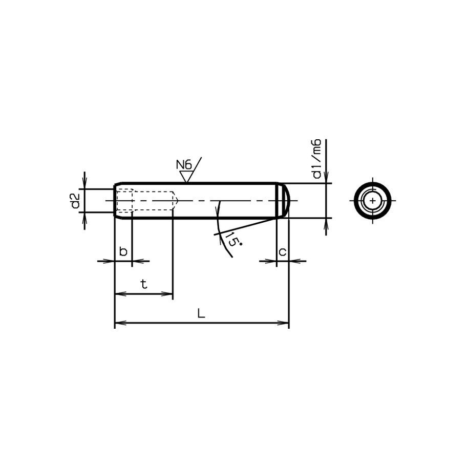 Zyl-Stifte m6 DIN 7979D-Stahl gehärtet geschliffen 10x32
