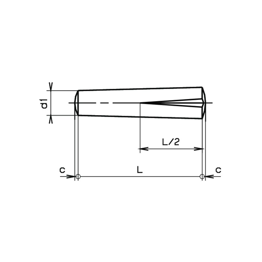Passkerbstifte DIN 1472-Stahl 4x12