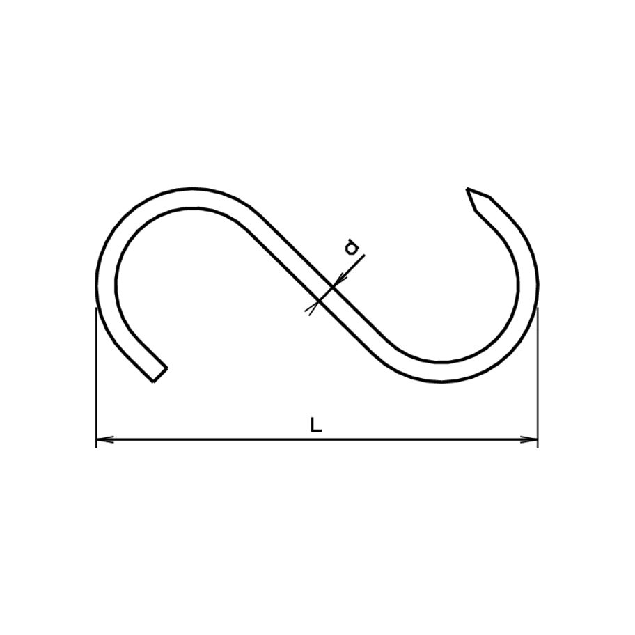 bestaPAC Fleischhaken verzinnt 120mm