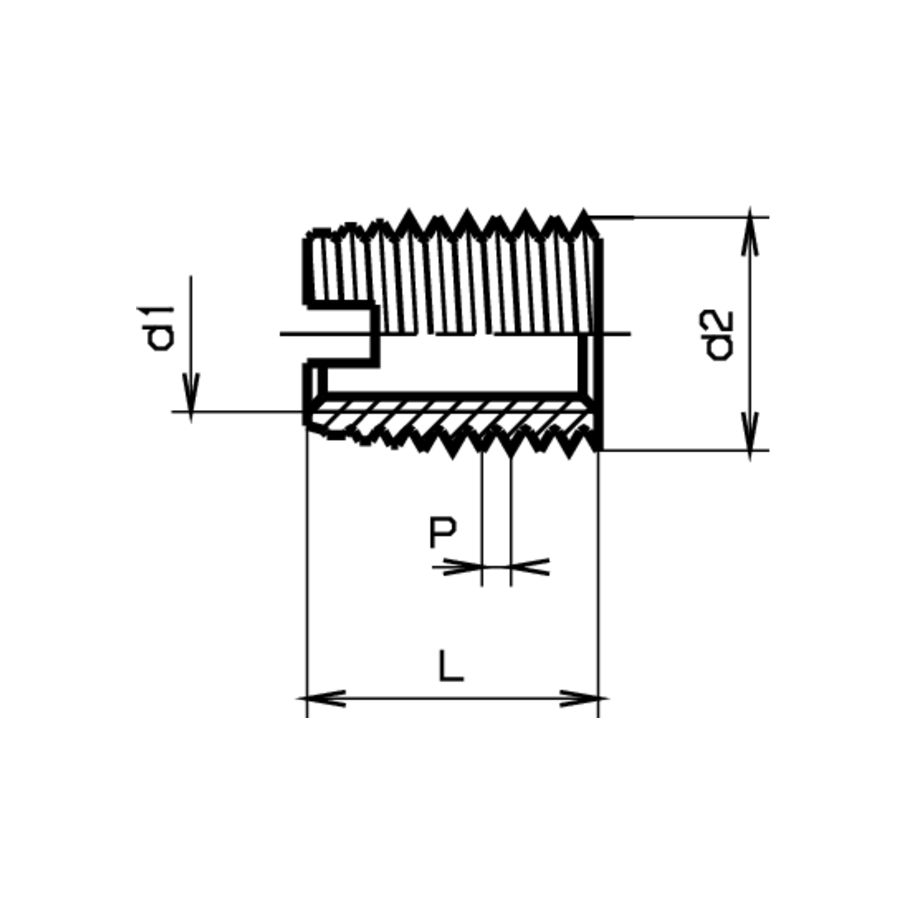 RAMPA Gewindebuchsen Typ ES Stahl verzinkt gelb M6x14