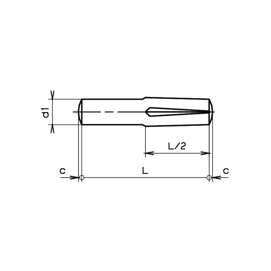 Steck-Kerbstifte DIN 1474-Stahl 5x16