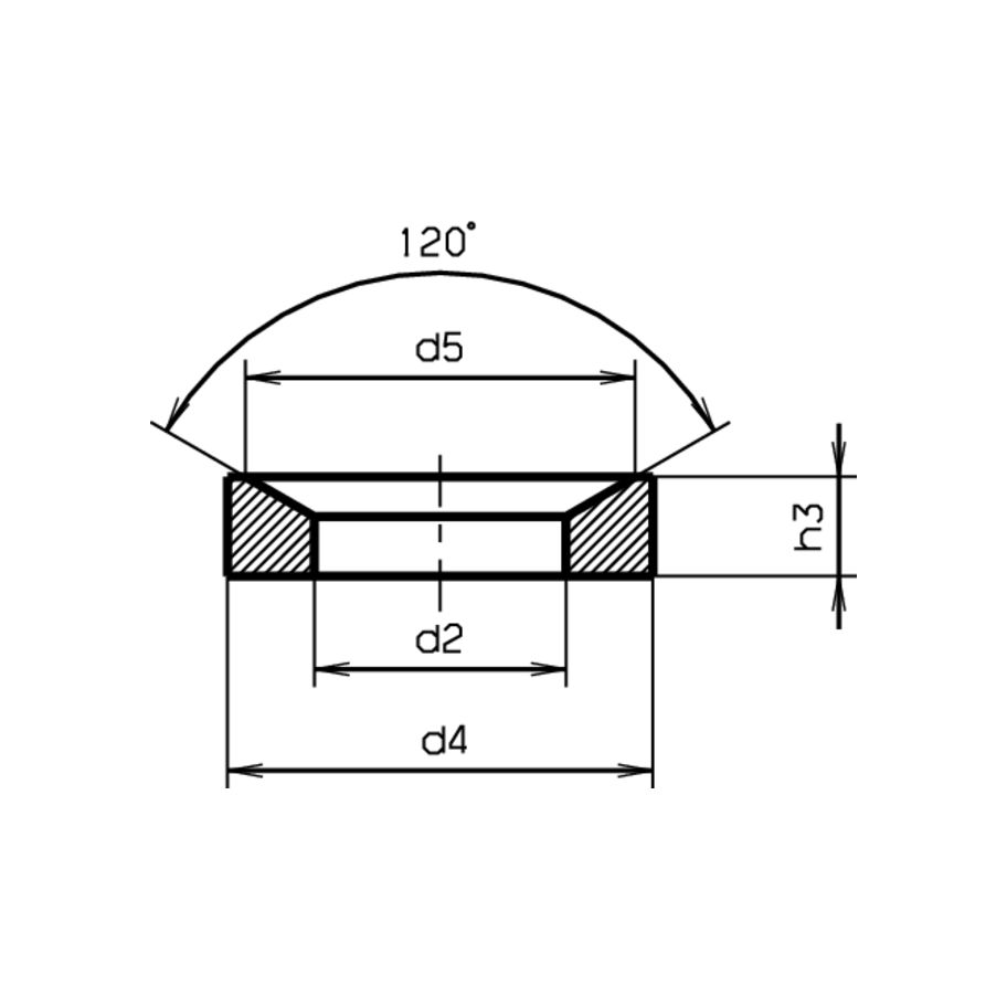 Kegelpfannen DIN6319D-St einsatzgehärtet M12/14,2/24