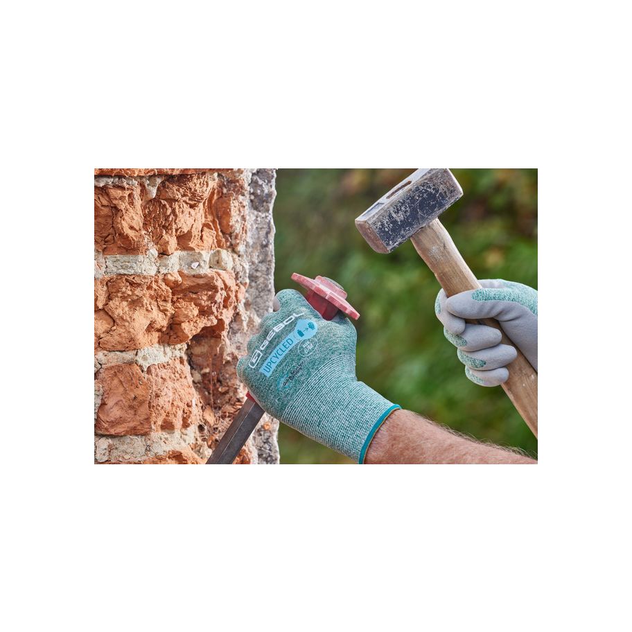 GEBOL Arbeitshandschuh Upcycled Strong dunkelgrün 10