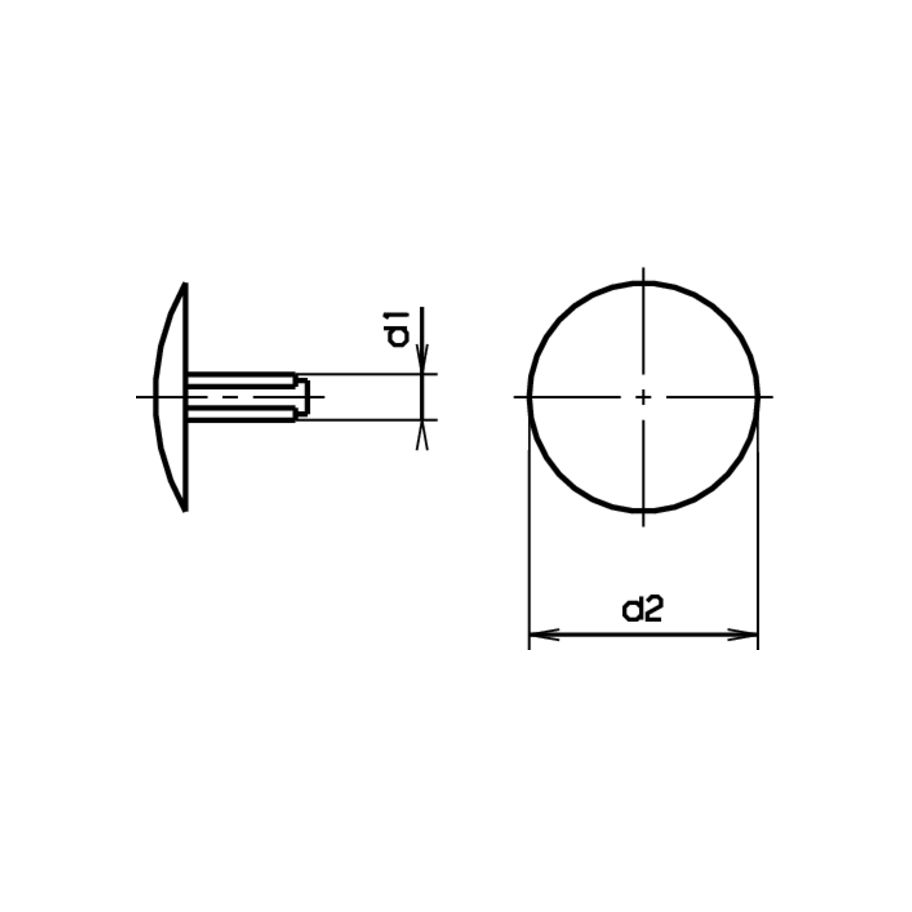 Abdeckkappen Typ K1 Flachrund Kunststoff  K1 weiss