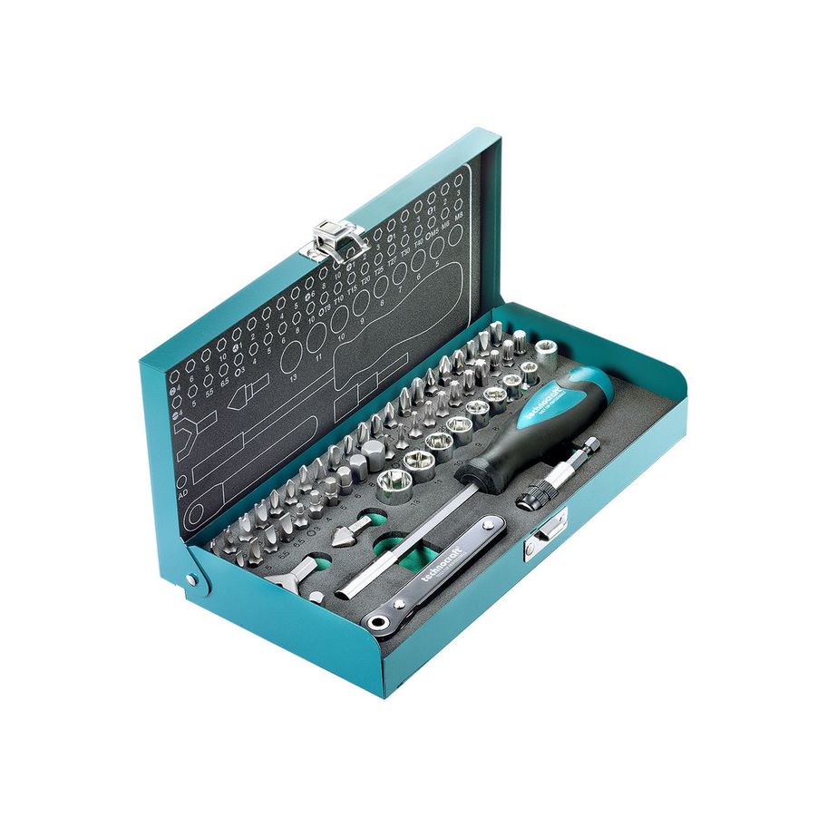 TCP Bit-+Steckschl.-Satz, 1/4", 57-tlg.