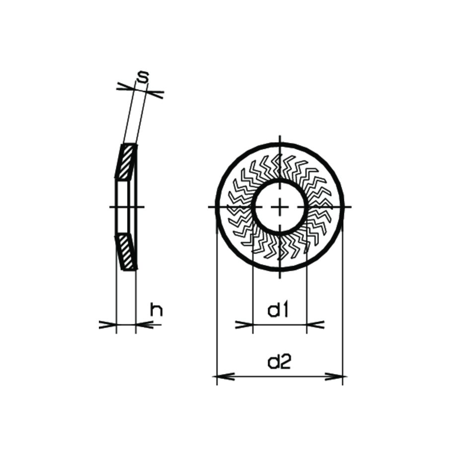 Sperrkantscheiben Typ SK F M Federstahl znla 4,1/10,2/1