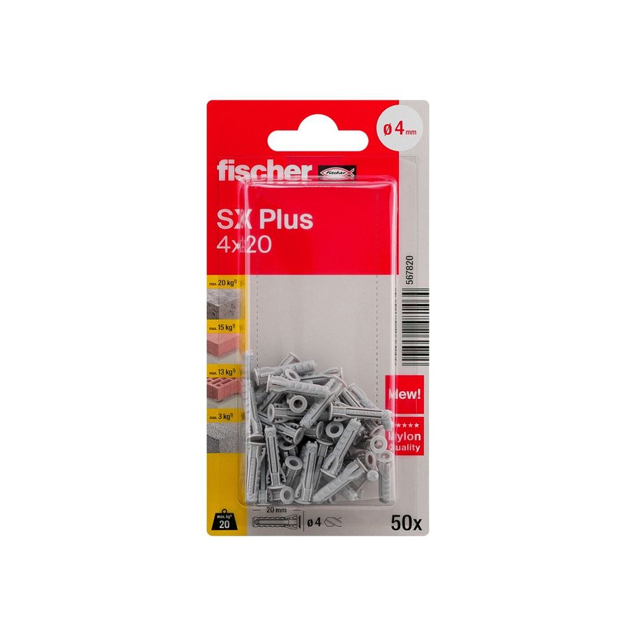 fischer SB Spreizdübel SX Plus 4X20 K NV