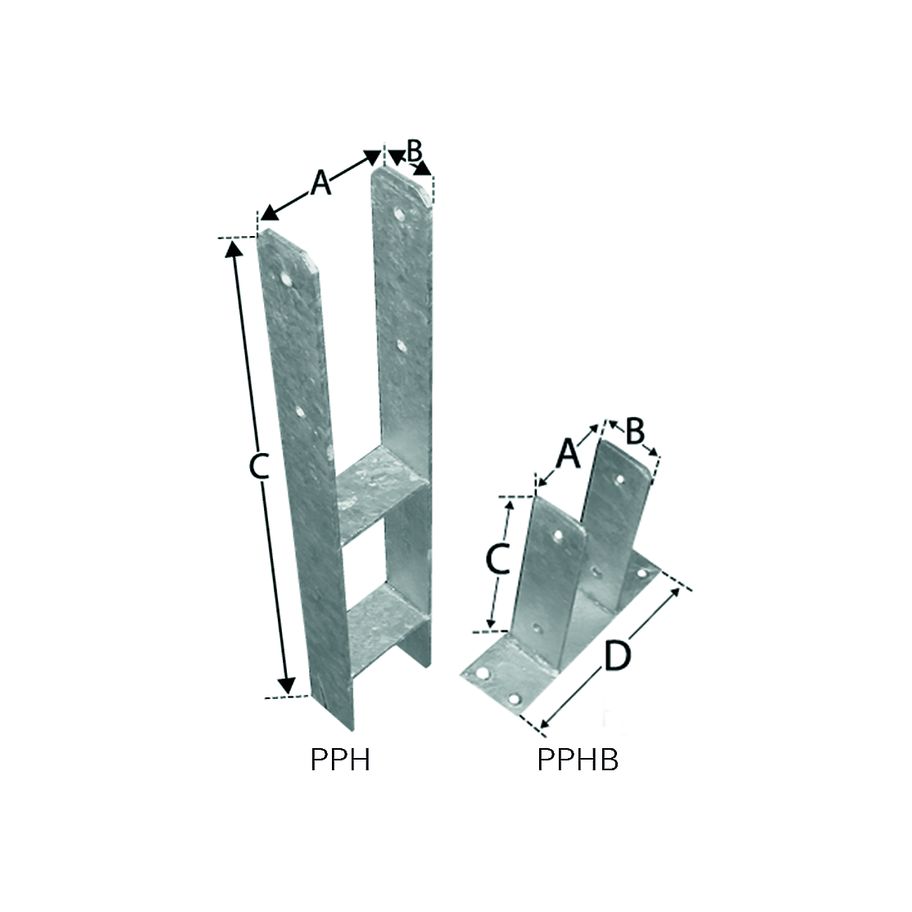 SST Pfostenanker Stahl feuerverzinkt Typ HB 71