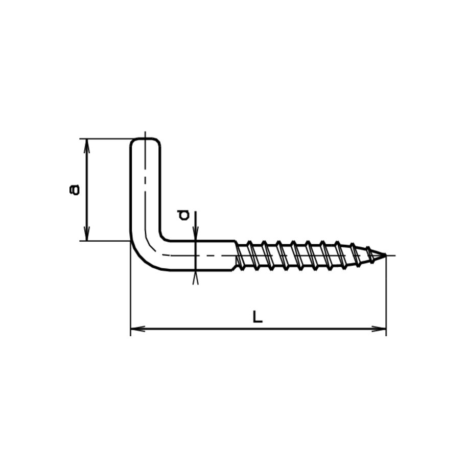 Winkelholzschrauben Messing 2,3x25/10