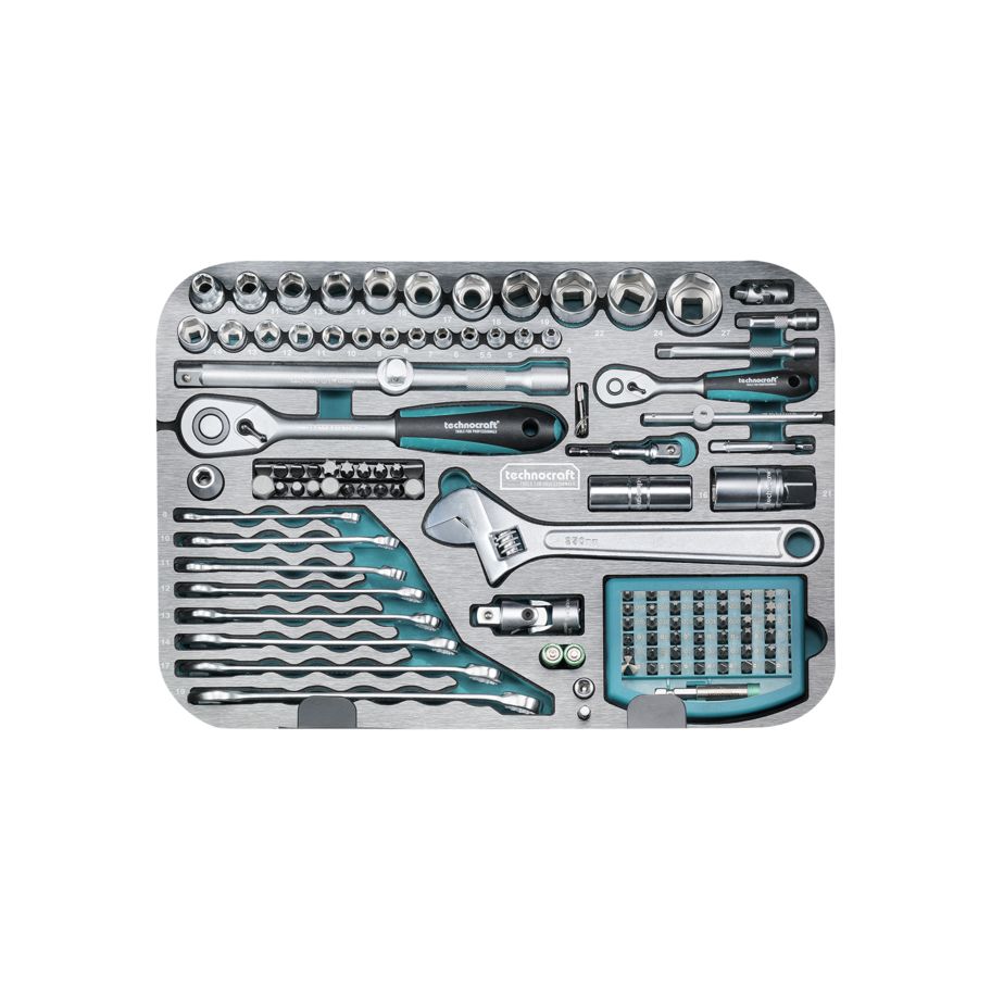 technocraft ABS-Werkzeugkoffer PRO CHROME 185