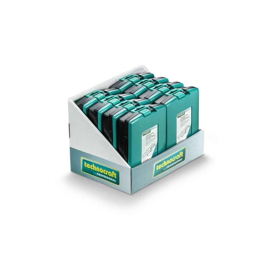 technocraft HSS Einschnitt Gewindebohrer-Satz, 16-tlg