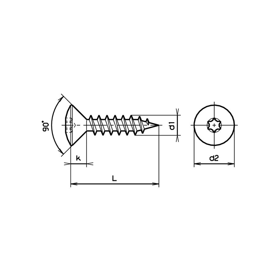 Linsensenk-Spanplattenschrauben T rostfrei A2 3x16