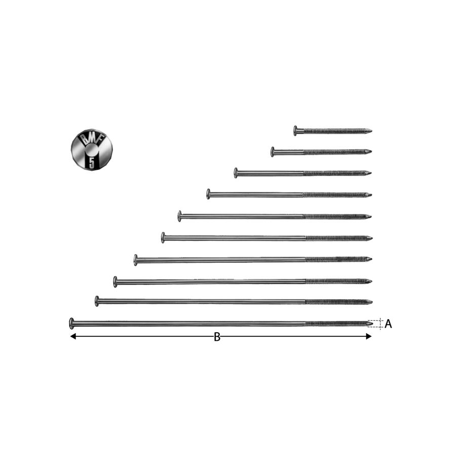 SST Sparrennägel Stahl verzinkt blau 6x150