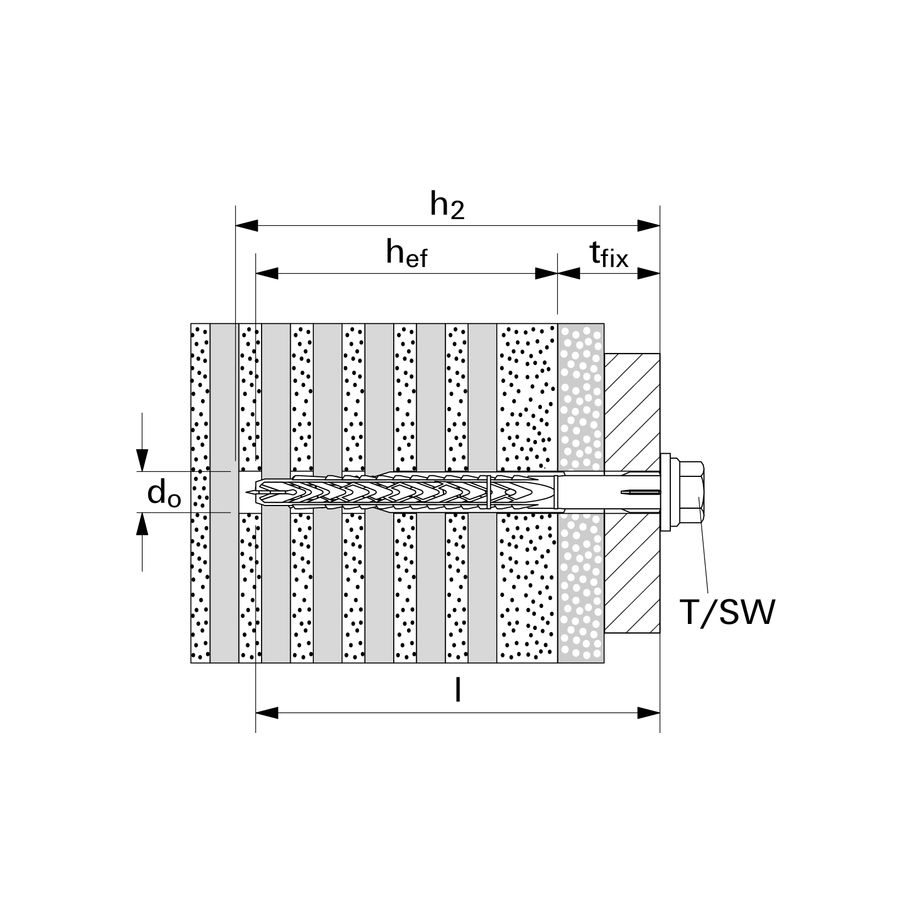 fischer Langschaftdübel rostfrei A4 SXRL 8x100FUS