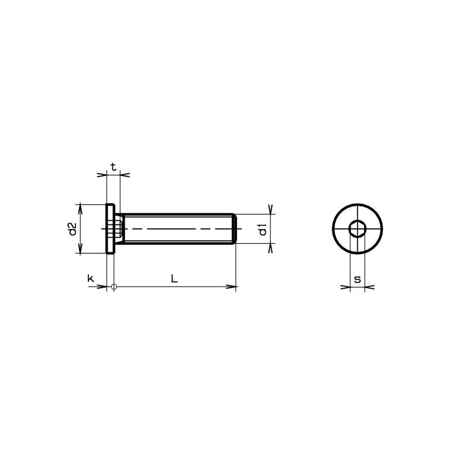 Zyl-Schrauben In-6Kt extrem niedr Kopf St 10.9 znb  M5x10