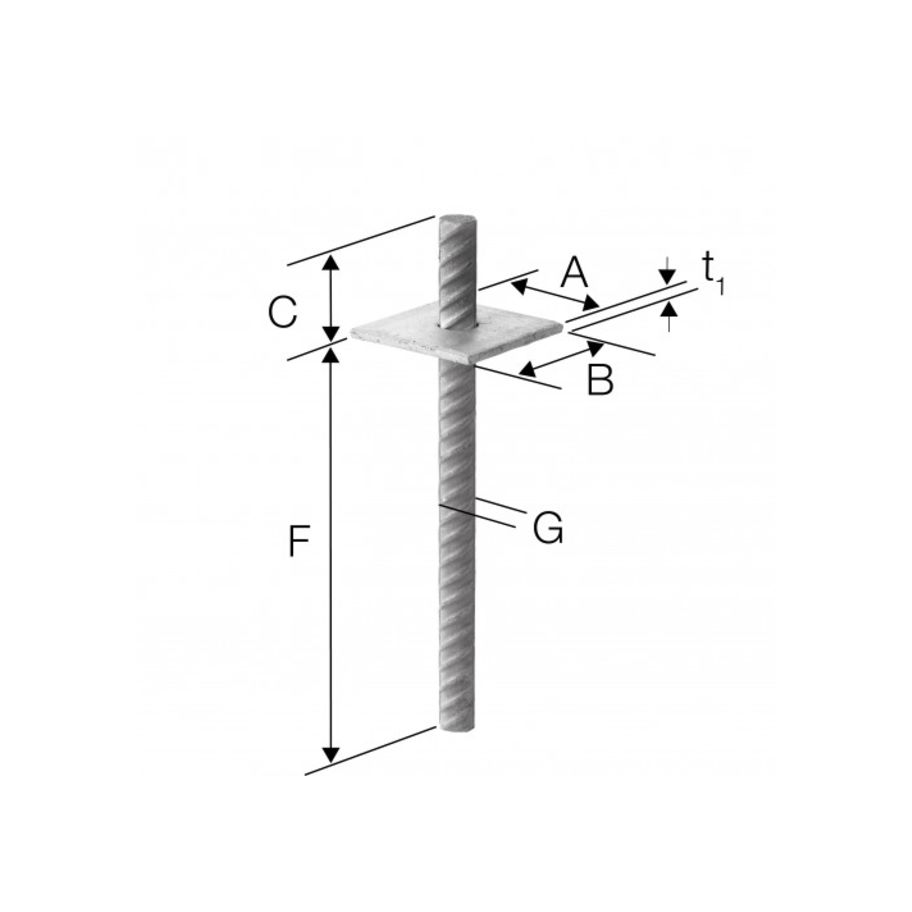 SST Stützenfuss PA70G Stahl feuerverzinkt Höhe 250 mm