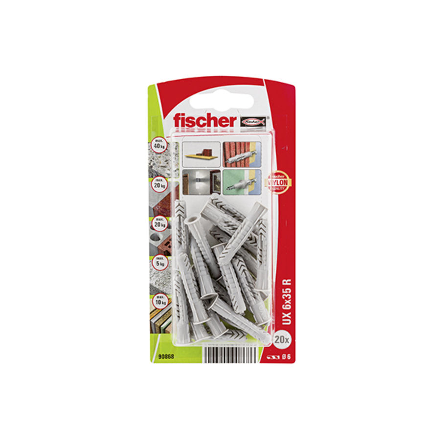 FI SB 90868 Unidübel UX 6X35 R NV 20St