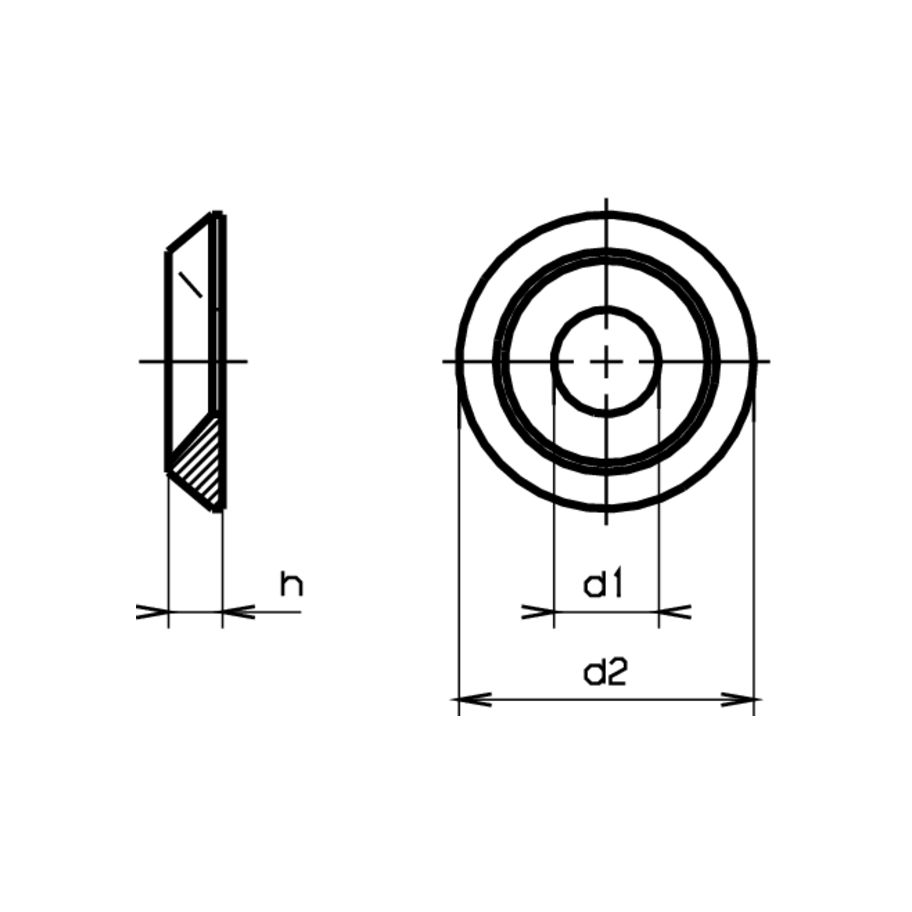 Scheiben für Senkschrauben 90° SN 213912-St znb 5,3/16/3