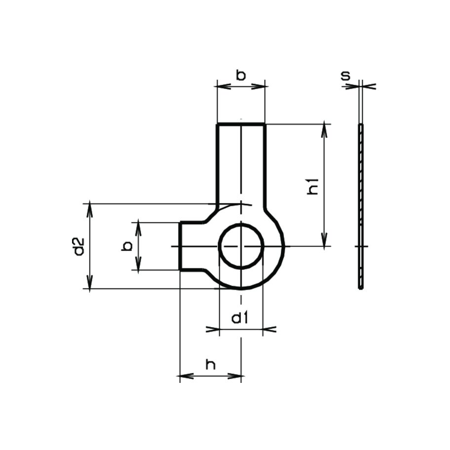 Sicherungsbleche mit 2 Lappen DIN 463-Stahl znb 13/M 12