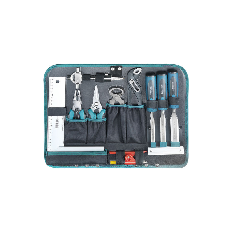 technocraft ABS-Werkzeugkoffer PRO CHROME WOOD 116