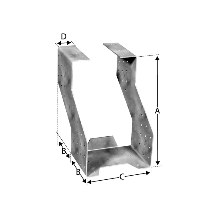 SST Gerberverbinder Typ G Stahl feuerverzinkt 242x142x2