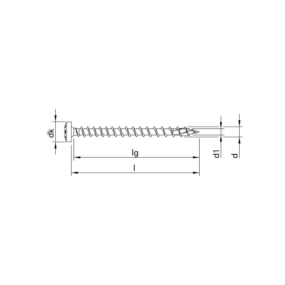 HECO TOPIX-Plus Rundkopf T-Drive T-30 6 x 60, znb