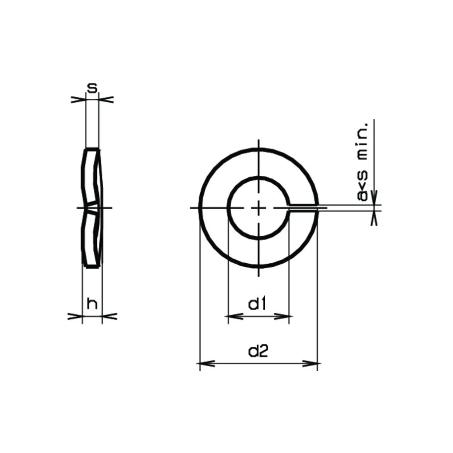 Federringe gewölbt DIN 128A-rostfrei A2 A 6