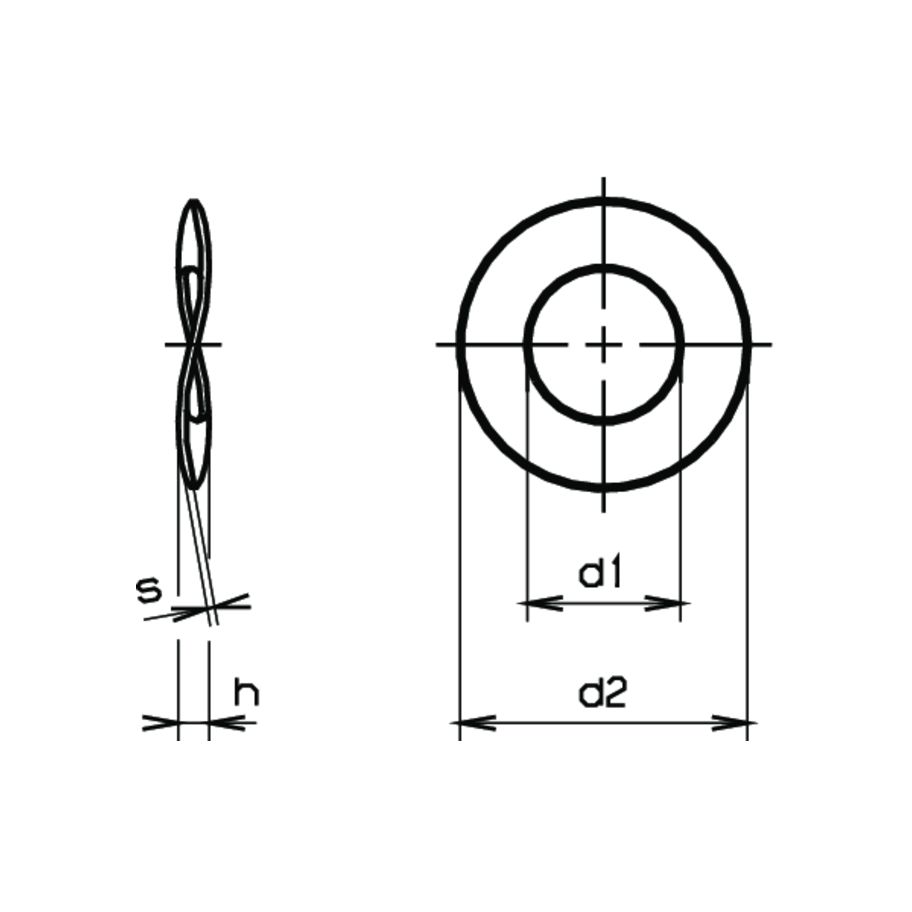 Federscheiben gewellt DIN 137B-rostfrei A1 B 3