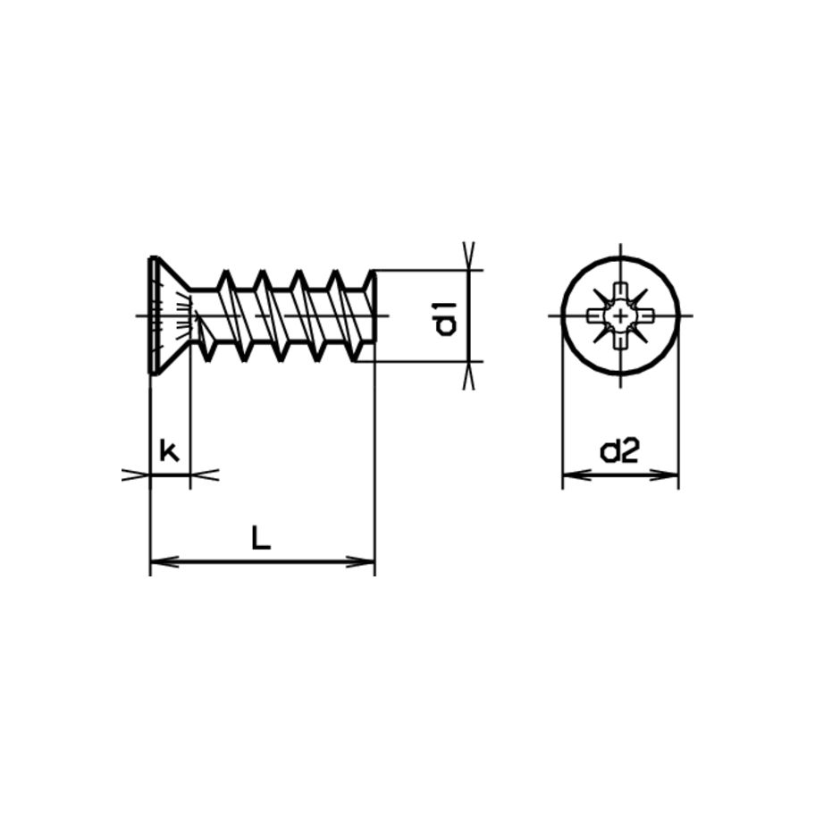 Senk-Euroschrauben KS Z Stahl vernickelt 6,3x13