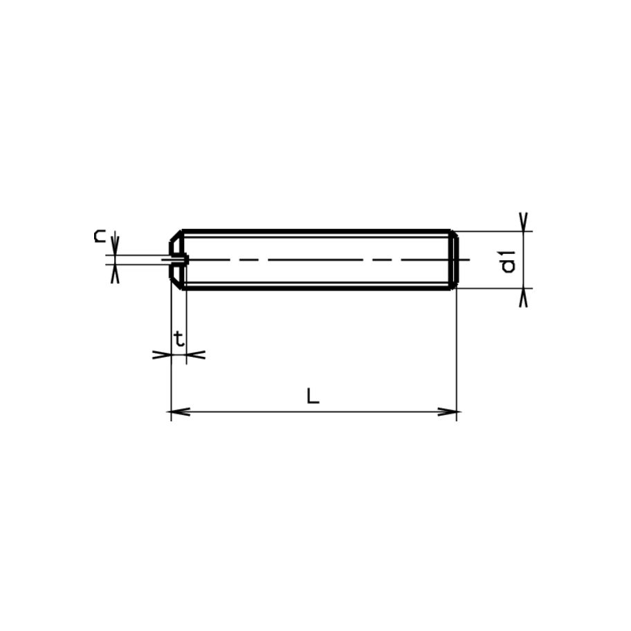 Gewindestifte Schlitz und Kegelkuppe DIN 551-A1 M4x5